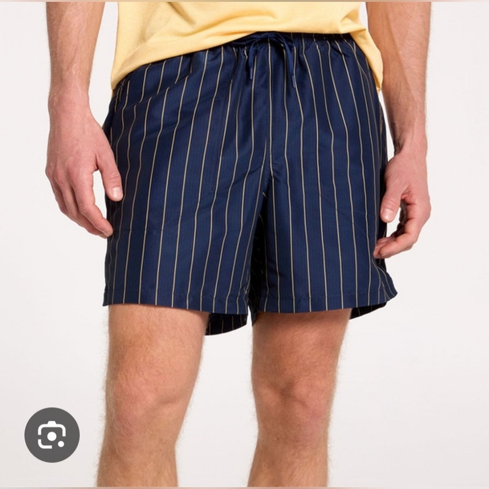 DSG Men's Athletic Shorts with Navy Stripes
